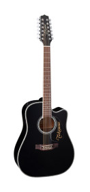 violao takamine ef381dx bk 12 & ct4bii c/ semi-case